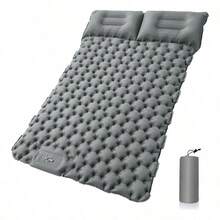Colchoneta Inflable Doble Acampar Ultraligera Portáti Color Celeste - Gris - Ver 1