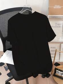 Plus Size Men's Casual Round Neck T-Shirt, Polyester Knit Fabric, Comfortable & Breathable, Fashion Casual Street Style " Motorcycle" Graphic Print, Casual Street Design Fresh Series, Novelty Personalized Top - Multicolor - View 3