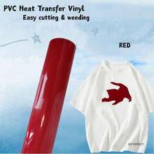 1 Roll, PVC Heat Transfer Vinyl Material, Size 30.5x60cm/30.5x102cm, Iron-On DIY, Suitable For T-Shirts, Easy To Cut And Smooth Surface, Embroidery Patch Iron-On Heat Transfer Patch, Applicable For Jackets, Clothing, Backpacks, Jeans, T-Shirts, Etc. - Multicolor - View 189