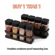 1/4/8Pcs Spice Jars Set, Plastic Seasoning Boxes With Lid, Transparent Barbecue Storage Containers Spice Racks Seasoning Storage Container Dispenser For Spice, Salt And Pepper Random Color - Multicolor - View 11