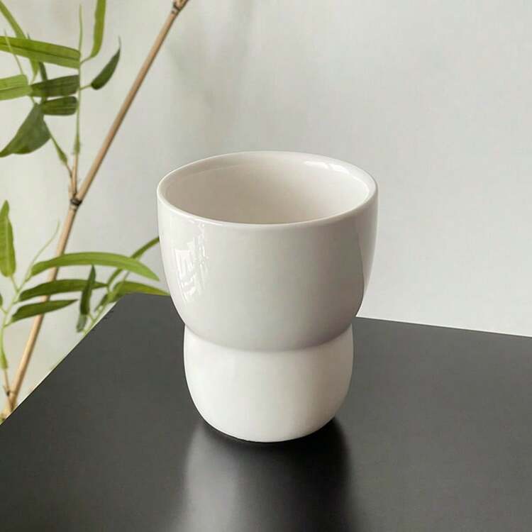 Vintage Ceramic Coffee Cup, Aussie White Latte/Cappuccino Cup, Niche Tableware, Mug & Saucer Set For Afternoon Tea - Multicolor - View 14