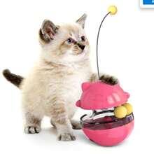 Adjustable Hole Cat Slow Feeder Ball - Interactive Puzzle Toy For Kittens, Prevents Overeating, Promotes Healthy Eating - Multicolor - View 7