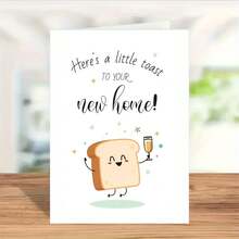 1pc New Home Card, Creative Housewarming Greeting Card With Envelope, Interesting Paper, New Apartment Card, Congratulations New House Card, Housewarming Gift - Multicolor - View 7