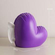 1pc Heart-Shaped Tissue Box, Luxury Aesthetic Facial Tissue Holder For Living Room, Sofa, Dining Table, Creative Design - One Size - View 2