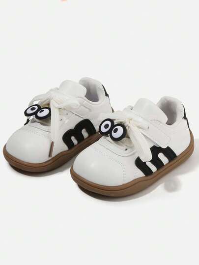 1 Pair Unisex Toddler/Kids Leather Waterproof Sports Shoes, Anti-Kick Soft Bottom Non-Slip Breathable Casual Sneakers, Suitable For Spring, Summer, Autumn, Daily Wear, Easy On/Off