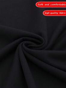 Funny Z-Generation Gag T-Shirt For Men - Chinese Characters And Cute Cat With Hat Print, Short Sleeve - Suitable For Daily And Special Occasions - Regular Fit, Round Neck, Suitable For Youth And Adults,  Casual Wear, Travel Outfit, Funny Aesthetic Breathable Fabric Short Sleeve Tops, Youth Fashion - 黑色 - 查看 5