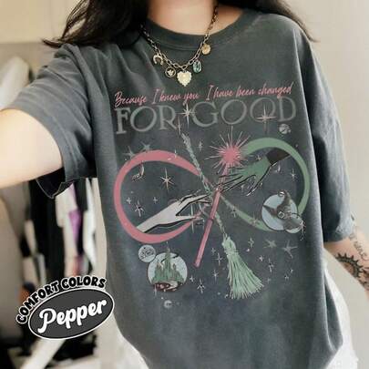 Vintage Wicked BeC1Ause I Knew You C1omfort Colors Shirt, I Have Been CH1anged For Good Shirt, Together We're Unlimited, Wizard Defying GravityFor woman shirt