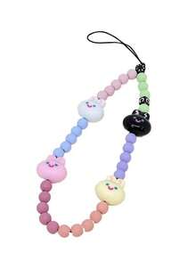 New Year Bestseller Phone Lanyard, Blue Series Pearl Beaded Bracelet Strap, Women's Phone Charm, Celebrity Same Style, Colorful Rabbit Beaded Wrist Strap, Phone Decor Compatible With Android And Most Smartphone,Gifts For Mother, Family, Friends, Kids, Birthday, Holiday Phone Chain - Multicolor - View 1