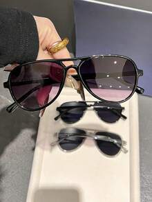 3 chiếc kính mắt mèo gọng nhựa dành cho nữ, kiểu dáng cá tính, dễ phối đồ, phong cách đường phố năng động, cá tính, thích hợp cho chụp ảnh đường phố, lễ hội âm nhạc, tiệc độc thân, phụ kiện đi biển. - Nhiều màu - Xem 2