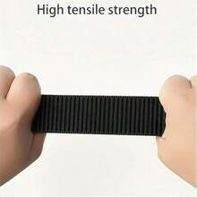 男士帆布多功能休闲棘轮户外训练战术腰带，时尚运动腰带 - 彩色 - 查看 3