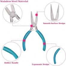 7 Pcs Jewelry Tools Set - Pliers, Wire Cutters & Craft Wire For Jewelry Repair & Making - Multicolor - View 5