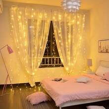 300 LED Fairy String Lights, USB Powered Curtain Lights With Remote Control, 8 Modes, Suitable For Christmas, Ramadan, Valentine's Day, Holiday Parties, Weddings, And Home Use - USB Curtain Light - View 7