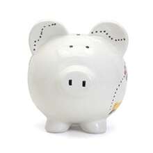 Hucha de Cerámica para Ahorro en Forma de Casa Temática de Acampada Regalo Decorativo para Niños y Adultos-B029 - Camiones de construcción de casco duro - Ver 5