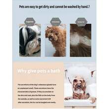 Pet Bath Brush, Dog Massage Brush, Cat Hair Removal Gloves, Pet Grooming Tools, Silicone Pet Brush, TPR Soft Bristle Brush, Adjustable Wrist Strap, Gentle Combing, Hair Cleaning, Bath Brush, Dog And Cat Hair Removal Device, Bath Time, Pet Hair Care, Skin-Friendly. - Multicolor - View 6