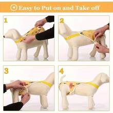 Pañales de perro lavables - Pantalones sanitarios reutilizables para perros, ajustables, diseño de malla transpirable, ajuste cómodo, adecuados para perros de varios tamaños y razas durante el celo - Multicolor - Ver 7