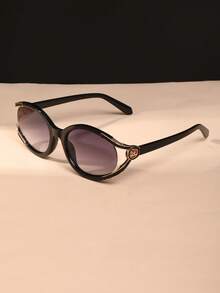 Ochelari de soare ovali din metal, la modă și versatili, stil stradal, design retro pentru femei, ochelari de soare Cat Eye de înaltă calitate pentru bărbați și femei, potriviți pentru zi cu zi, petrecere, plajă și vacanță - Multicolor - Vizualizare 15