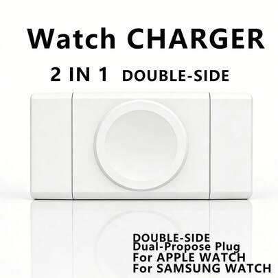 适用于 和 Galaxy Watch 8/7/6/5/4、Active Watch 11/10/9/8/7 的快速磁吸式无线充电器，便携式充电，Type-C USB 接口