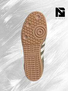 Adidas Samba OG Crochet Pack Orbit Green (Women's)– Women's Lifestyle Sneakers – Shoes For Woman -Vintage - Autumn & Winter & Spring & Summer-Inspired Running Shoes, Shock-Absorbing Comfort, Gym To Streetwear Casual Wear -Back To School- Valentine's Day Gift –JR9447 - Orbit Green/Cream White/Gum - 查看 5