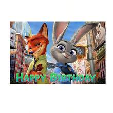 朱迪和尼克主题绿色装饰气球套装，家庭聚会背景服装道具气球套装，学校派对装饰服装道具 - 彩色 - 查看 6