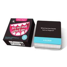 HEART BRIDGE 1套趣味谜语卡牌游戏，桌面游戏，脑力挑战，家庭聚会，圣诞节/感恩节礼物，完美游戏之夜 | 50张卡牌 - 彩色 - 查看 10