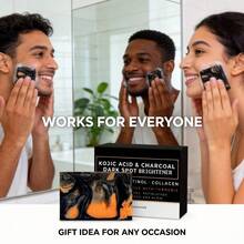 1 件/2 件/4 件香氛乳酸和竹炭手工皂，清洁沐浴皂，适用于浴室和皮肤护理 - 黑色 - 查看 5