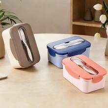 Fofa Marmita Térmica para Escola 800ml com Colher - Hermética, Portátil, Cores Aleatórias, Resistente, Presente Perfeito para Volta às Aulas - cor aleatória - Visão 4