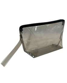 Bolsa de Mão Porta Celular Carteira Feminina Transparente CRISTAL - Preto - Visão 3