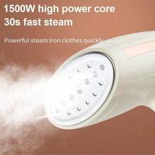 Bàn ủi hơi nước cầm tay đa năng SOKANY 12003, công suất cao 1500W, làm nóng nhanh, dung tích lớn 260ml, ủi 360° mọi hướng, màn hình LED và mặt bàn bằng thép không gỉ, dễ dàng ủi cổ áo và cúc áo, thiết bị gia dụng thiết yếu cho các chuyên gia kinh doanh và gia đình. - Xem 4