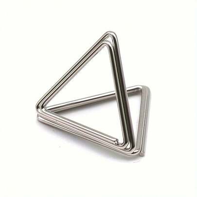 1pc Triangular Business Card Holder, Gold Color Desk Number Stand, Desktop Memo Clip, Vertical Metal Note Clip, Postcard Clip, Desktop Photo Clip, Hotel Wedding Table Number Stand