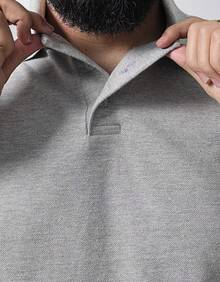 LUZZIAN camisa  polo masculino casual camiseta   confortável uniforme verão  premium nissan - Cinza - Visão 4