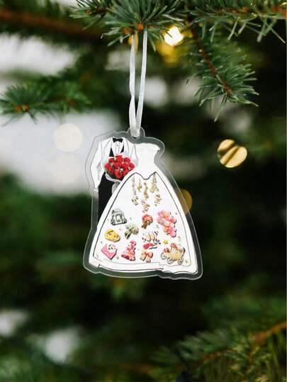 Bröllopspresent 2026 - Brudens dekoration, Nygifta parets memorabilia, Personlig akrylprydnad, Juldekoration