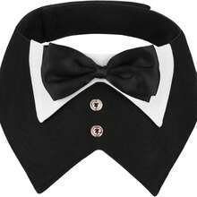 Pet Dog Suit, Tie, Tie Set, Suitable For Small And Medium Dogs, Formal Occasions - Black and White - View 13