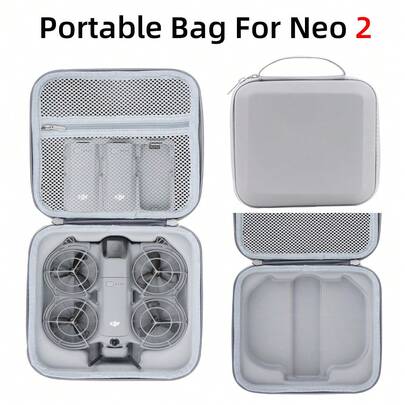 porseejie Estuche de transporte para NEO 2 Combo, bolsa de almacenamiento, accesorios de dron, caja de viaje de carcasa rígida, bolso de hombro a prueba de salpicaduras de cuero de PU