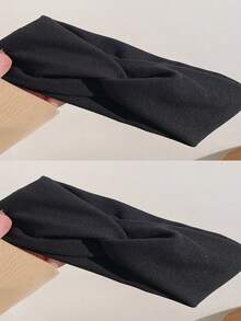 1PC/2PCS/3PCS/Women's Thick Winter Headband - Soft Solid Color Hair Accessory, Elegant Bohemian Style Loose Headband, Suitable For Cold Weather, Christmas, Thanksgiving, And Holiday Gifts Multi Functional Headband, Winter Headband, Women's Winter Warm Headband, Soft Headband, Elastic Headband, Women's Elastic Headband (Due To Lighting Reasons, There May Be Some Color Difference In Photos Taken) - Multicolor - View 21