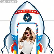 Dekorasi Ulang Tahun Bertema Galaksi dan Luar Angkasa: Spanduk Pintu, Pesawat Roket Astronot, Latar Belakang Planet, Perlengkapan Pesta untuk Perayaan. - MultiWarna - View 2