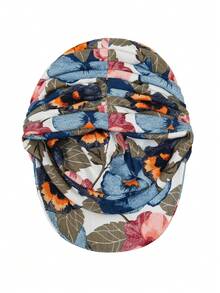 1pc Elegant Retro Printed Newsboy Cap Style Muslim Women Headscarf, Versatile Casual Sun Protection Head Wrap - Color - View 5