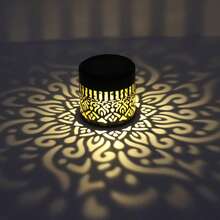 1个太阳能围栏灯,户外壁灯,镂空设计,LED太阳能灯,适用于花园、庭院、露台、楼梯照明,也可用于花园、草坪、露台、楼梯、生日派对装饰、庭院花园装饰、前门装饰、圣诞节和万圣节派对庭院装饰、斋月灯笼、斋月装饰 - TY-K223 - 查看 5