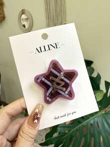 New Star Cute Sweet Duck Clip Plaid Polka Dot Hairpin Twisted Edge Hairclip Simple Girl Hair Accessories - Multicolor - View 10