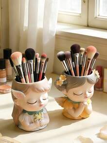 1 hộp đựng cọ trang điểm thanh lịch, thích hợp để cất giữ cọ trang điểm, có thể dùng làm vật trang trí bàn làm việc hoặc quà tặng cho bạn bè, người thân, hoặc trang trí sinh nhật. - Nhiều màu - Xem 7