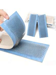 24厘米×9厘米发夹绘图垫，带针状拖拽垫，是一款假发接发工具，用于拉直头发，抚平毛躁和缠结的头发。 - 霧霾藍 - 查看 4