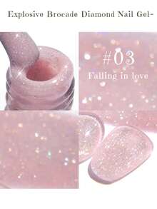 MISS SHAKA 10毫升 冬春美甲蓝粉绿闪粉凝胶指甲油 2026新款冰透明流行美白闪粉碎钻百搭美甲美甲用品情人节 - 彩色 - 查看 6