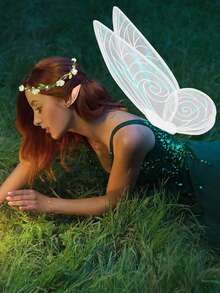 1件成人仙女翅膀，蝴蝶翅膀，天使翅膀，女士仙女服装，派对装饰礼物 - 彩色 - 查看 10