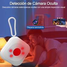 Mini Hidden Spy Detector, Infrared Hidden Detector, Rechargeable, Three Modes, For Use In Fitting Rooms, Hotels And Rental Homes - White - View 2