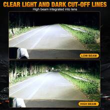 TOAUTO 2个H7 H11 9005/9006 LED投影汽车大灯灯泡，带透镜和CANBUS总线，高功率80W，250000流明，3570 CSP芯片，涡轮LED H7二极管灯泡，1:1即插即用 - A - 查看 3