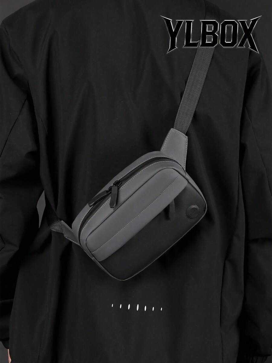 Chest Bag, New Shoulder Bag, Outdoor Backpack, Cycling Waist Bag, Sports & Casual Crossbody Bag Phone Bag, Thigh Bag, Camping - Grey - View 1