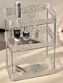 Oaoleer 1pc Light Luxury Bathroom Storage Rack, Transparent Dressing Table Skin Care Product Lipstick Nail Polish Perfume Storage Rack, Removable Desktop Storage Shelf, Makeup Organizer Bag,Room Decor, Bags,Makeup Bag,Vanity,Travel,Make Up Bag,Travel Essentials,Organizer,Storage,Travel Essential,Makeup Organizer,Makeup Bags,Make Up Organizer,Organiser,Toiletry Bag,Desk Organiser,Cosmetic Bag,Makeup Pouch,Make Up Organize,Vanity Accessories,Make Up Pouch,Make Up Bags,Jewellery Box,Pouch,Makeup Brush Holder,Brush Holder,Perfume Organiser,Pouch Bag,Gifts For Women,Christmas Gifts,Gift Ideas For Women - 無色 - 查看 14