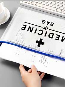 Medical Bag Pattern Mesh Cosmetic Bag, Portable Storage Pouch, Makeup Bag, Skincare Bag, Travel Essentials, Dorm Supplies, Bridal Party Gift, Large Capacity Transparent Nylon Zipper Makeup Bag - Lightweight, Medicine Storage Bag, Bathroom Storage Bag, Jewelry Storage Bag, Lip Gloss And Cosmetics Storage Bag, Perfect Gift And Souvenir For Birthday, Holiday, Party, Wedding (Bridesmaid), Valentine's Day And Ramadan - Multicolor - View 9