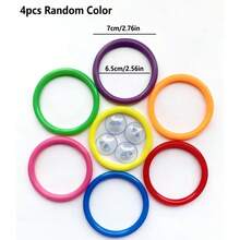 2/4pcs Colorful Betta Fish Training Rings Set, Interactive Suction Cup Training Rings For Betta Fish Tail Flaring And Gill Flaring Training, Suitable For Small Fish, Aquarium Decor. Colors Are Random. - A - View 13