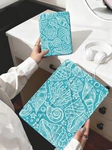 海洋元素，蓝色线条贝壳图案平板电脑保护套，兼容 iPad Air 11 英寸 M3 2025 / M2 2024、iPad Air 第五代 2022、iPad (A16) 11 英寸第十一代 2025、三星 Galaxy Tab、Kindle Paperwhite 第十二代 2024，透明背壳，时尚图案保护套，支持自动休眠和唤醒功能，气囊保护，适合作为礼物和办公用品。 - 彩色 - 查看 8