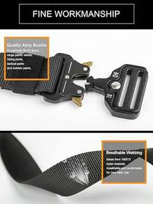 男士战术腰带 - 军用风格 - 工作及徒步装备 - 网状腰带，配重型快拆金属扣 - 彩色 - 查看 5